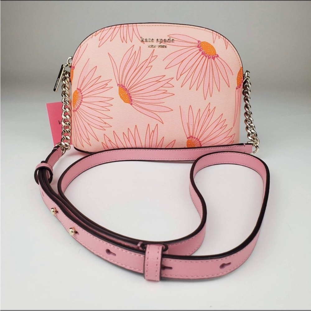 EUC Kate Spade Small Dome Crossbody and Small Slim Bifold Wallet Pink Multi